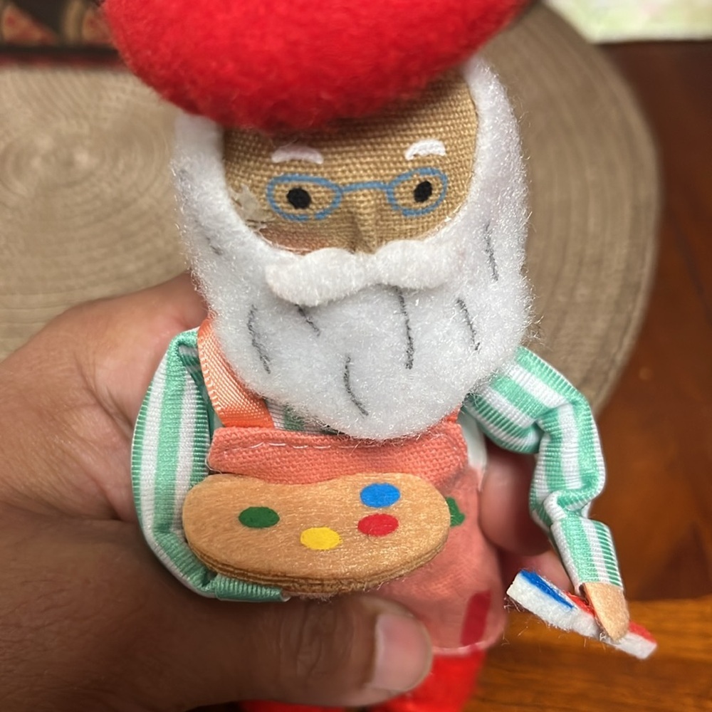Annalee Santa Claus train large vintage painting painter 6.5” ornament - Picture 3 of 5